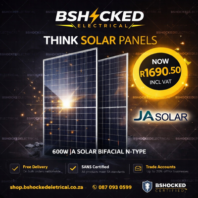 JA 600W Bi-Facial Solar Panel Advanced N-Type Technology